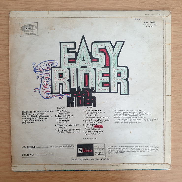 Easy Rider - Music From The Soundtrack  - Vinyl LP Record  (G+)