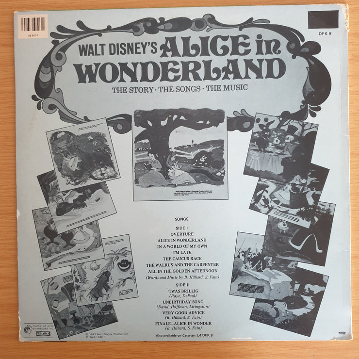 Walt Disney – Story And Songs And Music from Alice in Wonderland - Vinyl LP Record (VG+)