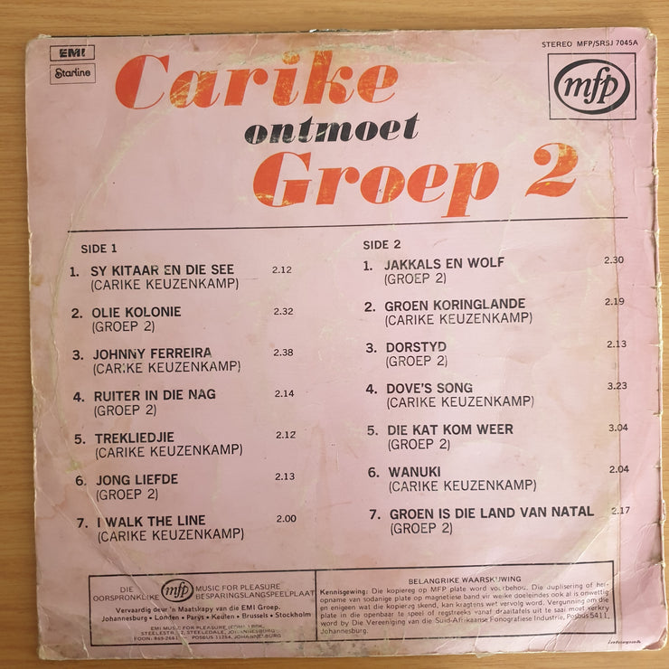 Carike Ontmoet Groep 2 - Vinyl LP Record  (G+)