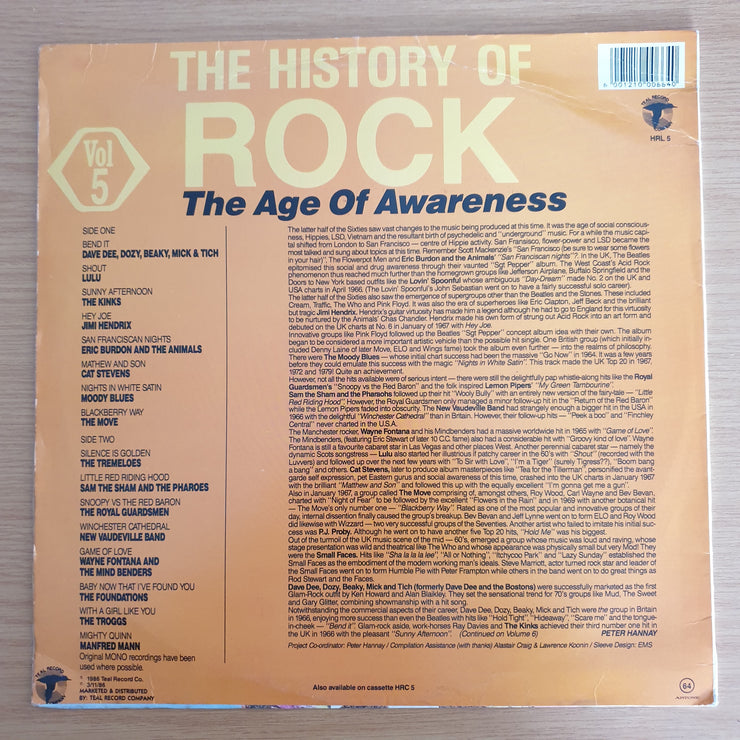 The History of Rock - Vol 5 - Album - Vinyl LP Record (VG+)