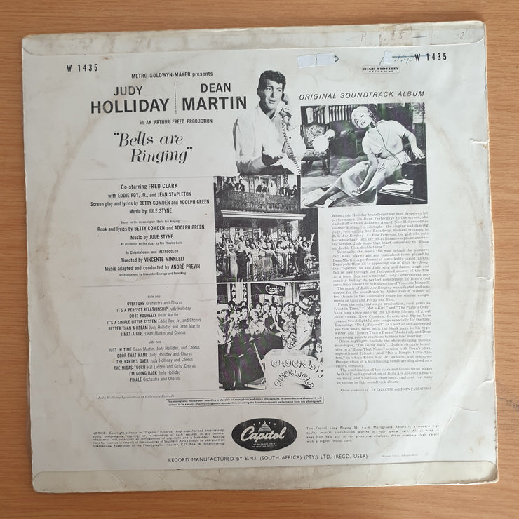 Bells Are Ringing ‎– Judy Holliday And Dean Martin – Vinyl LP Record  (G+)