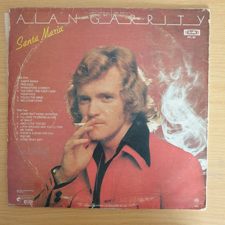 Alan Garrity – Santa Maria – Vinyl LP Record (VG)