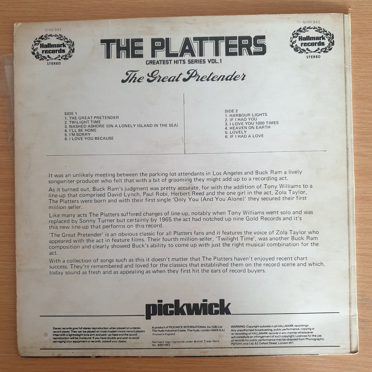 The Platters – The Great Pretender – Vinyl LP Record  (G+)