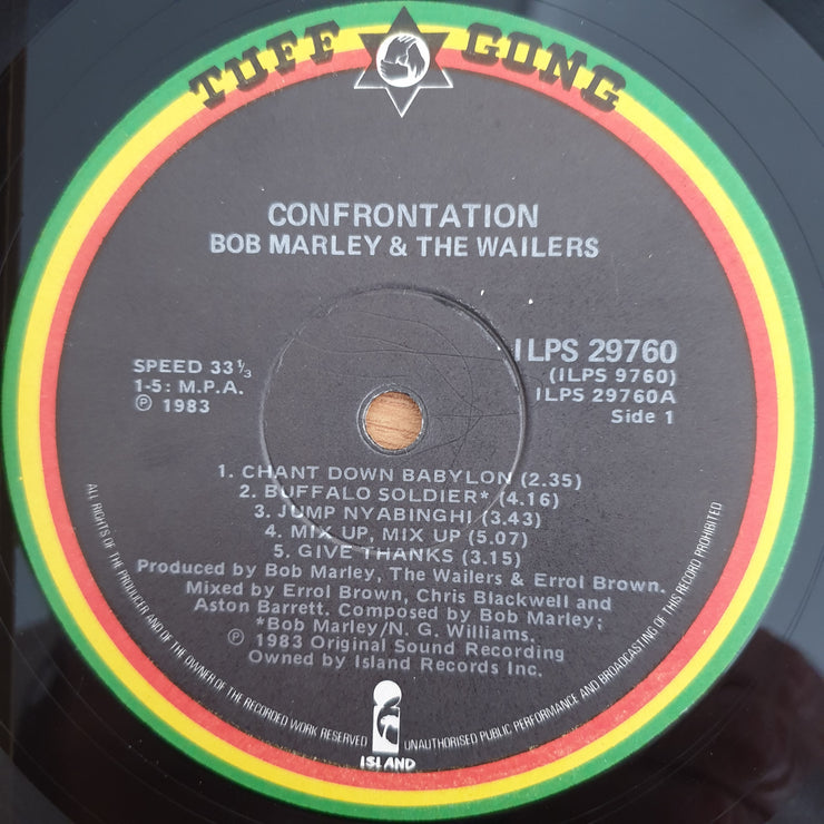 Bob Marley & The Wailers ‎– Confrontation - Vinyl LP Record - Very-Good Quality (VG)