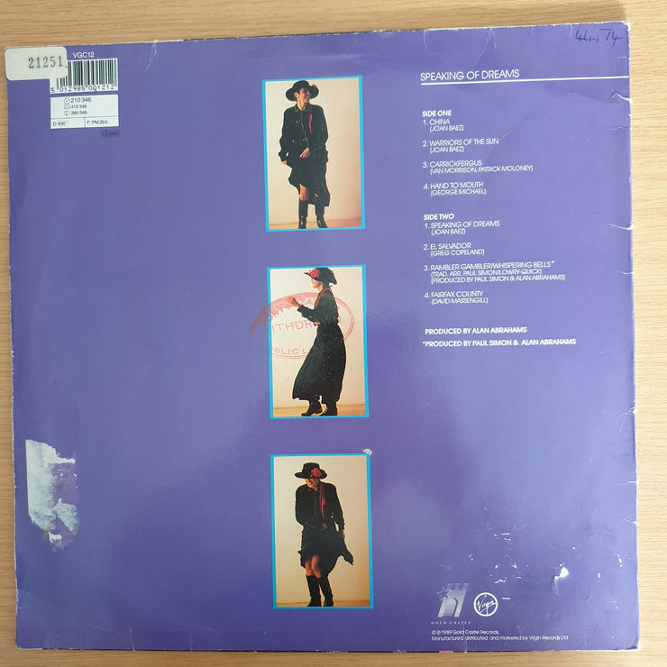 Joan Baez – Speaking Of Dreams – Vinyl LP Record  (G+)