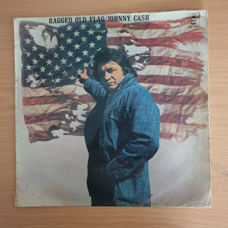 Johnny Cash – Ragged Old Flag – Vinyl LP Record  (G+)