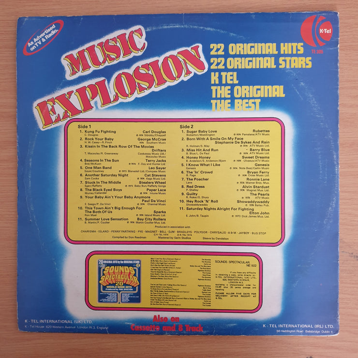 Music Explosion - 22 Original Hits – Vinyl LP Record (VG+)