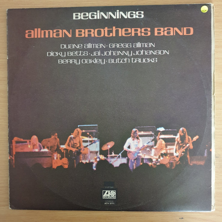 The Allman Brothers Band – Beginnings –  Double Vinyl LP Record (VG+)