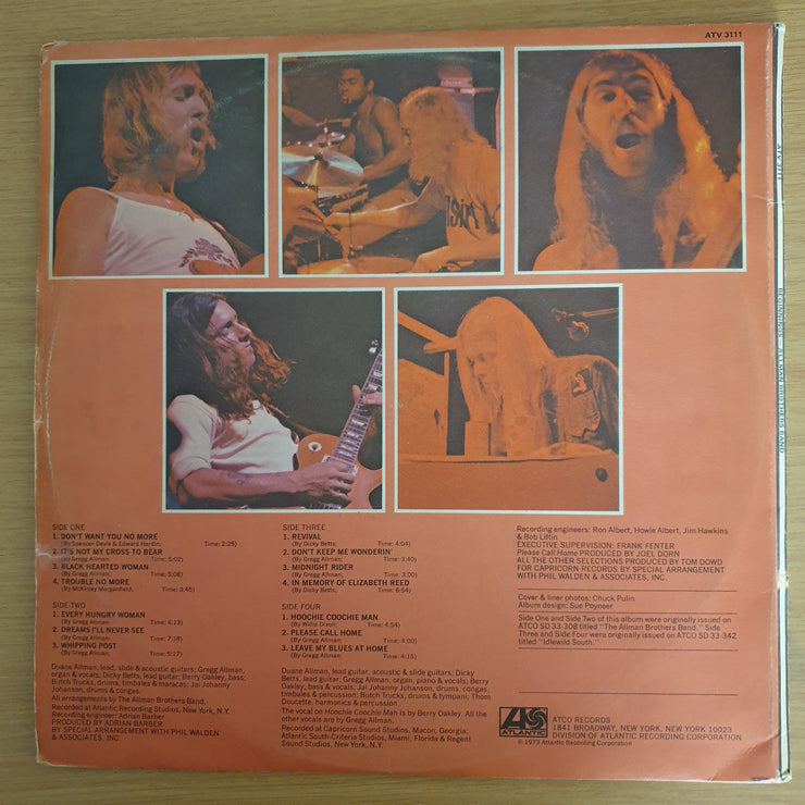The Allman Brothers Band – Beginnings –  Double Vinyl LP Record (VG+)