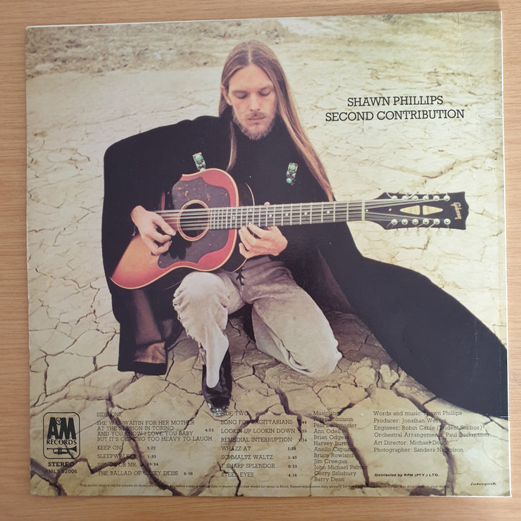 Shawn Phillips - Second Contribution  -  Vinyl LP Record - Opened  - Very-Good- Quality (VG-)