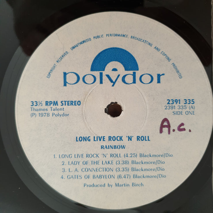 Rainbow – Long Live Rock 'N' Roll (Rhodesia) -  Vinyl LP Record (VG+)