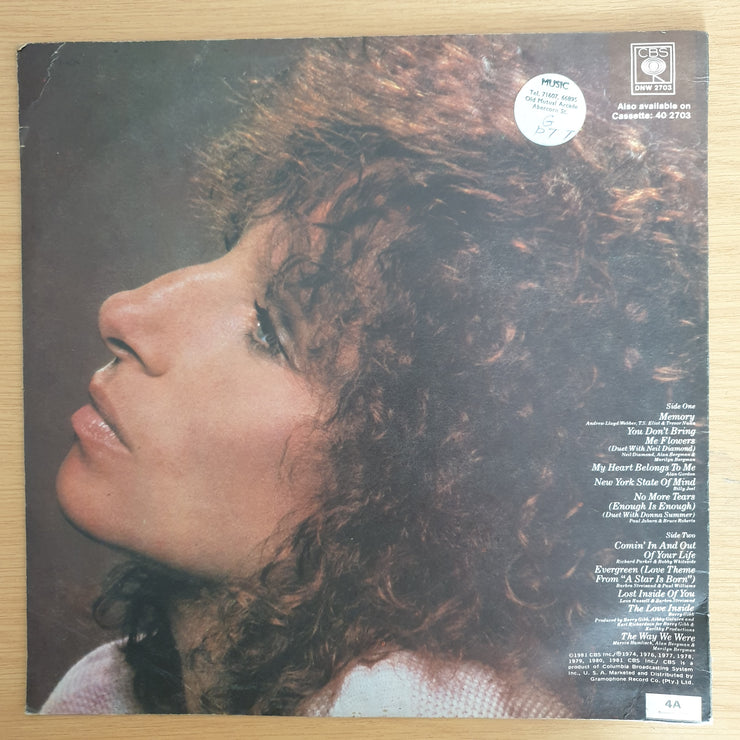 Barbra Streisand – Memories (Rhodesia) - Vinyl LP Record (VG+)