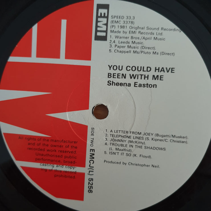 Sheena Easton ‎– You Could Have Been With Me (Rhodesia) - Vinyl LP Record (VG+)