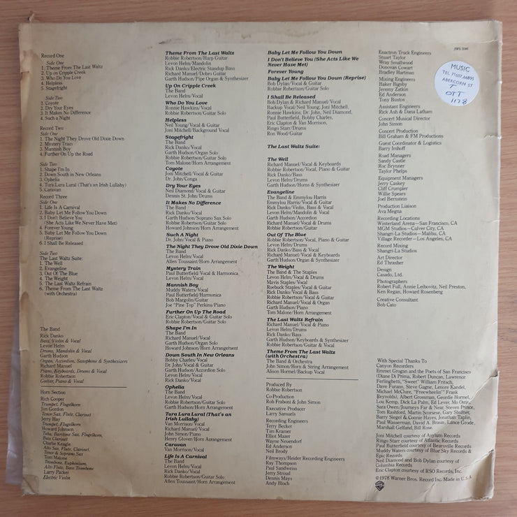 The Band - The Last Waltz (US) - 3 x Vinyl LP Record (VG+)