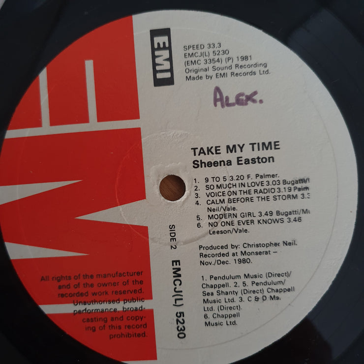 Sheena Easton - Take my Time (5230) - Vinyl LP Record (VG+)