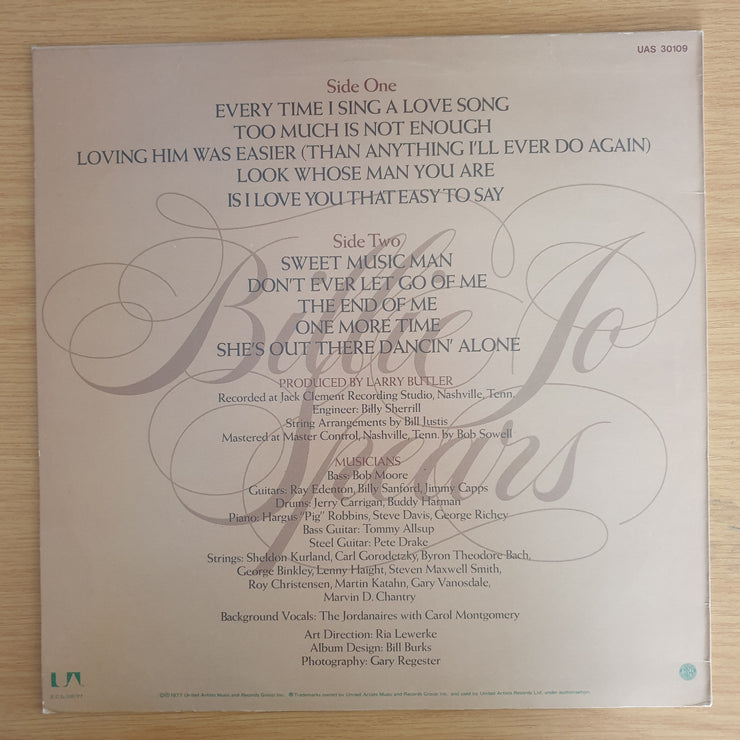 Billy Jo Spears - Everytime I sing a Love Song - Vinyl LP Record (VG+)