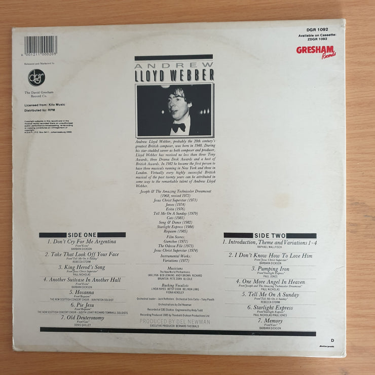 Andrew Lloyd Webber – Ovation - The Best Of Andrew Lloyd Webber - Vinyl LP Record (VG+)
