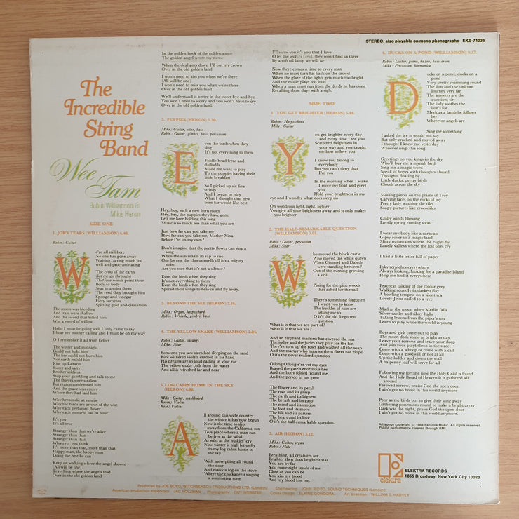 The Incredible String Band – Wee Tam - Vinyl LP Record (VG+)