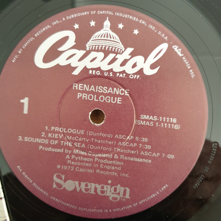Renaissance – Prologue (USA) - Vinyl LP Record  (VG+)