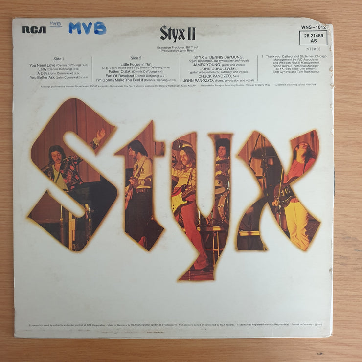 Styx II - Vinyl LP Record (Germany) (VG+)