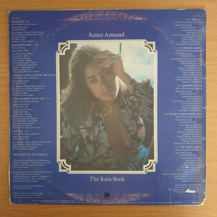 Renee Armand – The Rain Book - Vinyl LP Record (VG+)