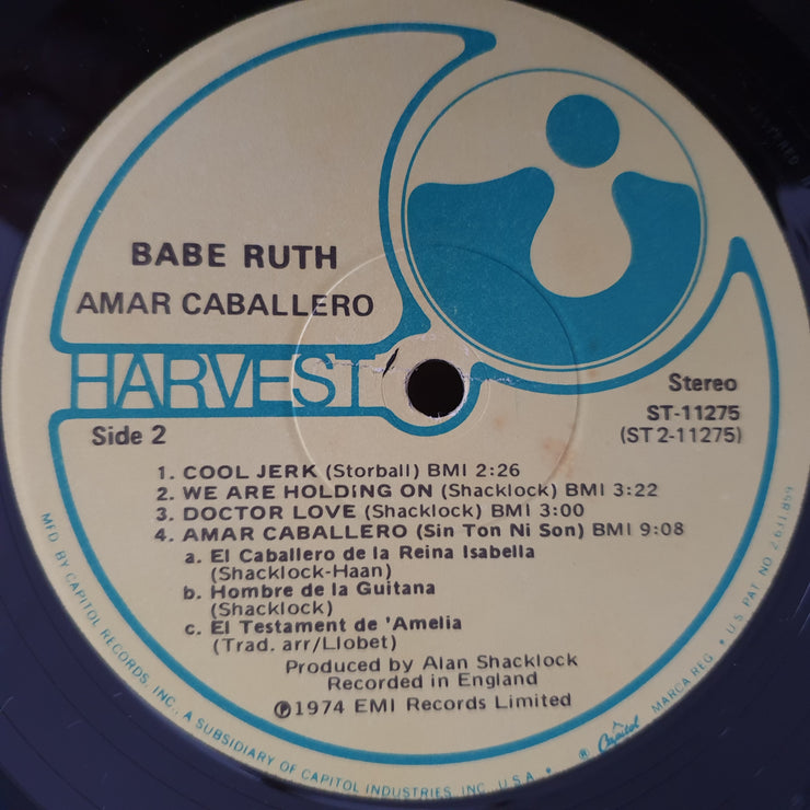Babe Ruth – Amar Caballero (USA) - Vinyl LP Record (VG+)