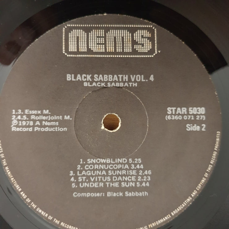 Black Sabbath – Black Sabbath Vol 4 (NEMS) - Vinyl LP Record (VG+)