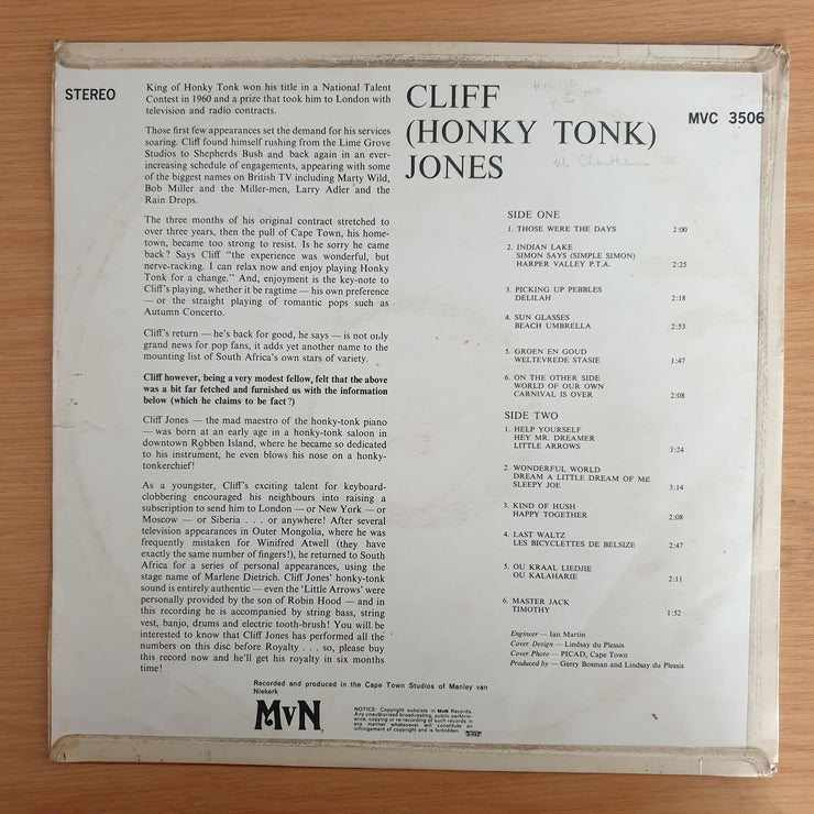 Cliff Honky Tonk Jones (MVC3506) – Vinyl LP Record (VG+)
