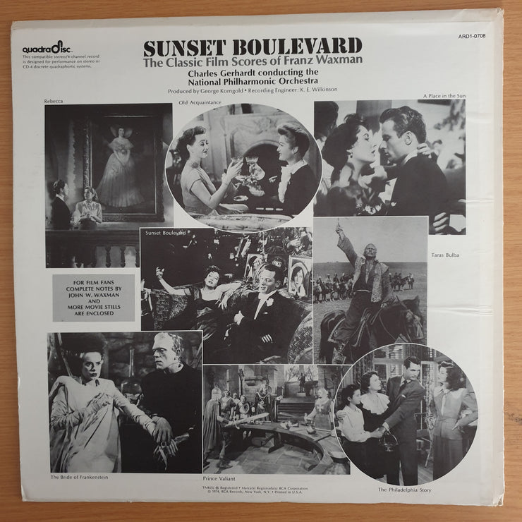 Sunset Boulevard - The Classic Film Scores - Franz Waxman / National Philharmonic Orchestra / Charles Gerhardt –  Franz Waxman -  Vinyl LP Record (VG+)