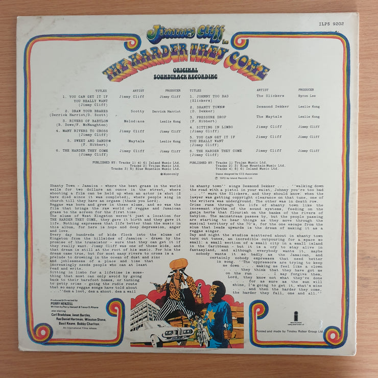 Jimmy Cliff In "The Harder They Come" (Original Soundtrack Recording)  -  Vinyl LP Record (VG+)