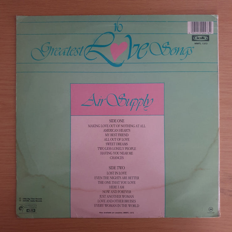 Air Supply – Greatest Love Songs  - Vinyl LP Record (VG)