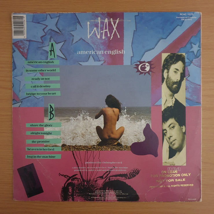 Wax – American English - Vinyl LP Record (VG)