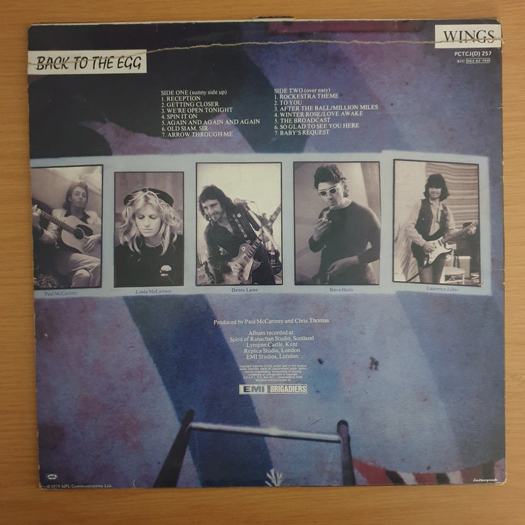 Wings - Back To The Egg - Vinyl LP  Record (VG+)