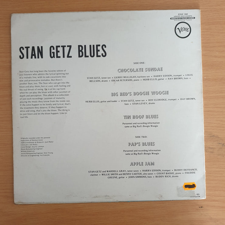 Stan Getz Plays Blues - Vinyl LP Record (VG)