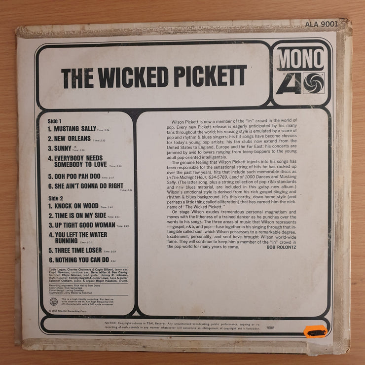 Wilson Pickett ‎– The Wicked Pickett  - Vinyl LP Record (VG)