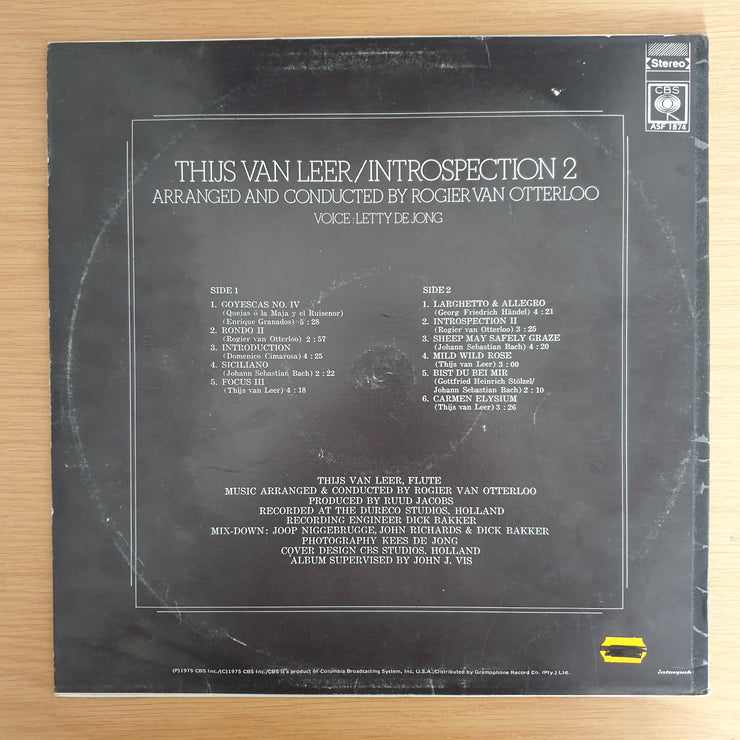 Thijs Van Leer ‎– Introspection 2 - Vinyl LP Record - Very-Good+ Quality (VG+)