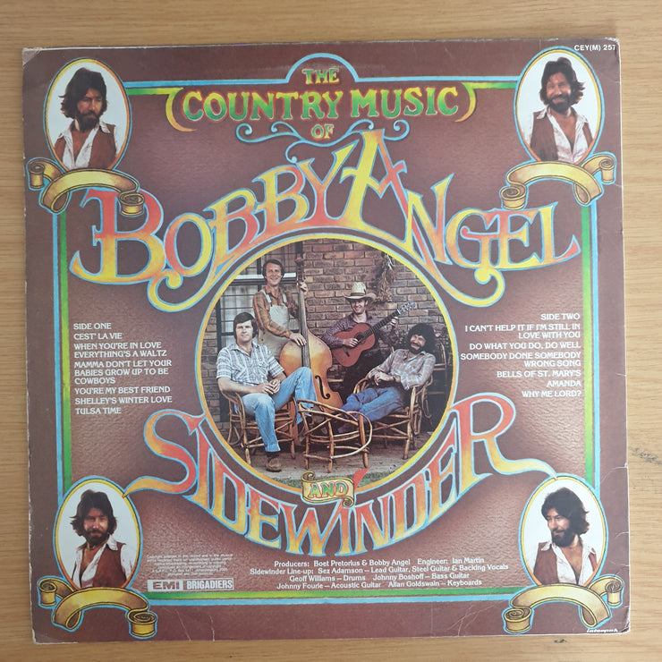 Bobby Angel - The Country Music of Bobby Angel and Sidewinder - Vinyl LP Record  (VG+)