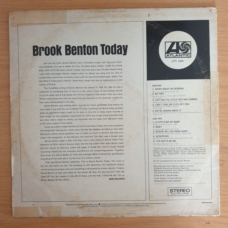 Brook Benton – Brook Benton Today - Vinyl LP Record (VG)