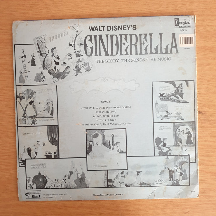 Walt Disney's Cinderella - Vinyl LP Record  (VG+)