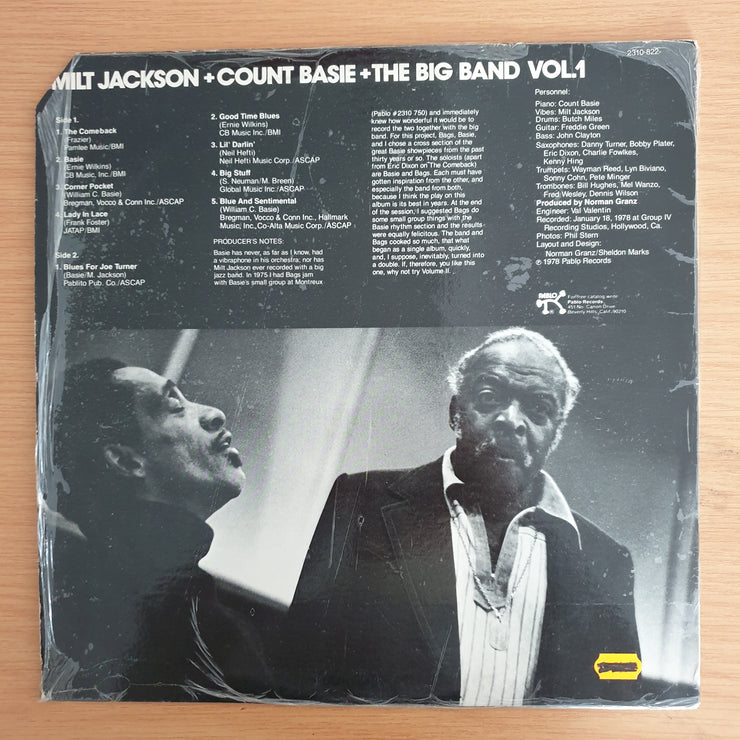 Milt Jackson + Count Basie + The Big Band – Milt Jackson + Count Basie + The Big Band Vol. 1  - Vinyl LP Record (VG)
