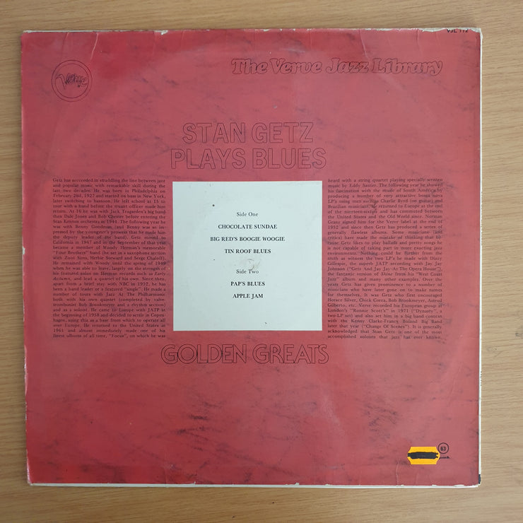Stan Getz – Stan Getz Plays Blues - Vinyl LP Record (VG)