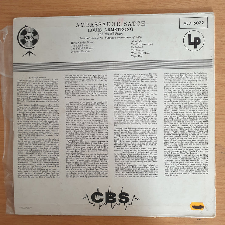 Louis Armstrong And His All-Stars – Ambassador Satch - Vinyl LP Record  (VG+)