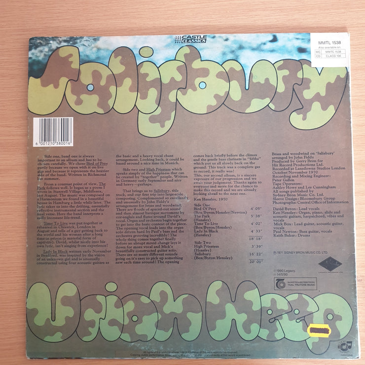 Uriah Heep ‎– Salisbury (MMTL) - Vinyl LP Record  (VG+)