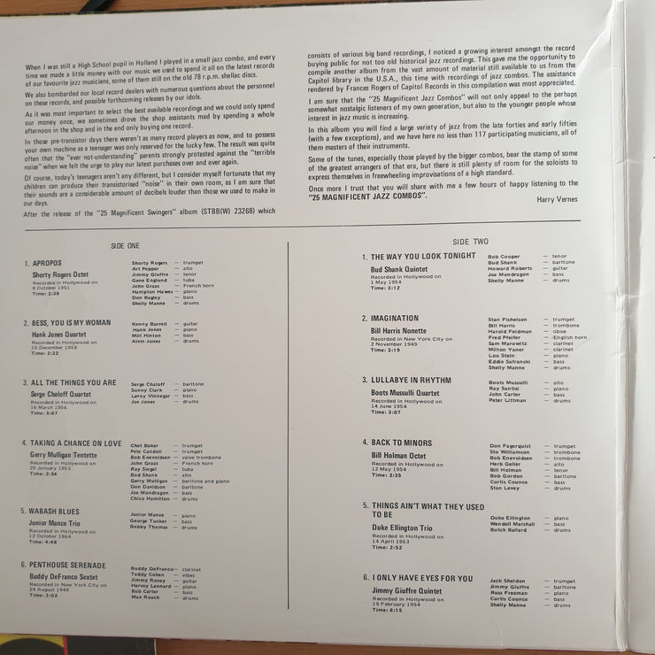 25 Magnificent Jazz Combos - Original Recordings - Double Vinyl LP Record  (VG+)