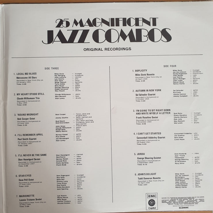 25 Magnificent Jazz Combos - Original Recordings - Double Vinyl LP Record  (VG+)