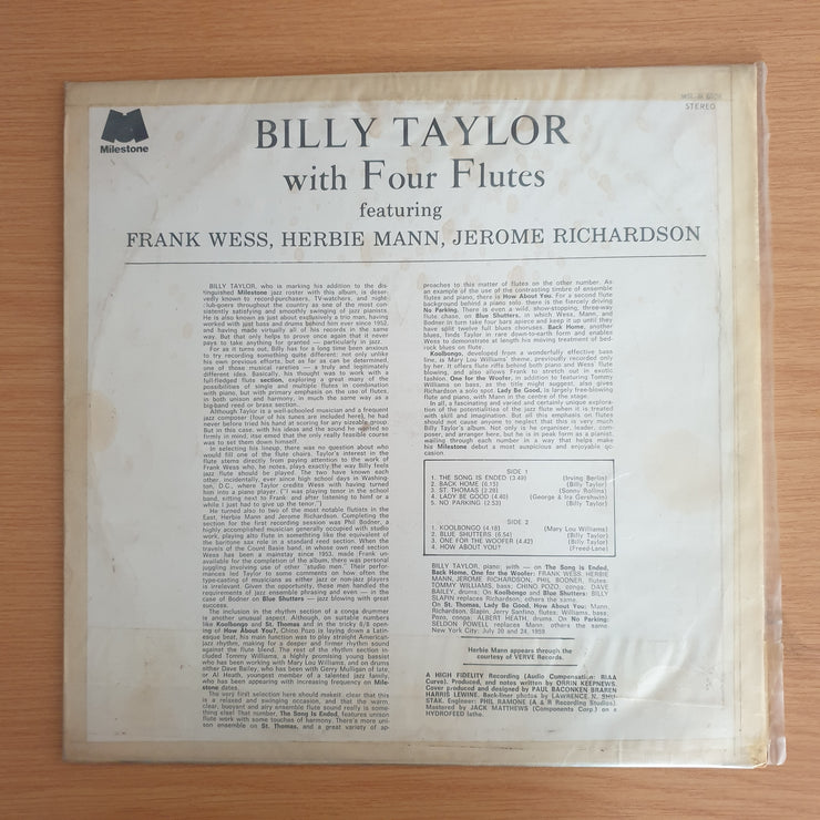 Billy Taylor – Billy Taylor With Four Flutes - Vinyl LP Record  (VG+)