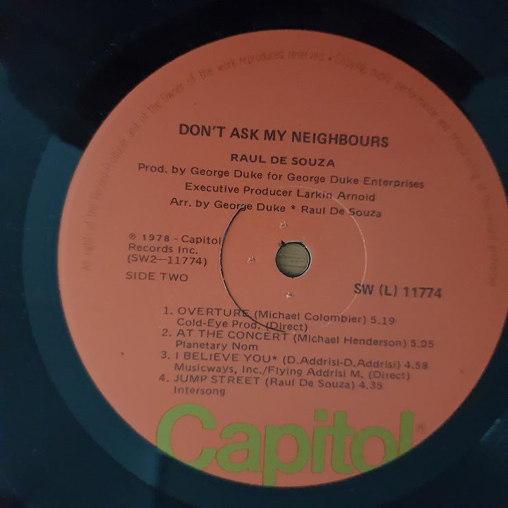 Raul de Souza – Don't Ask My Neighbors – Vinyl LP Record  (VG+)