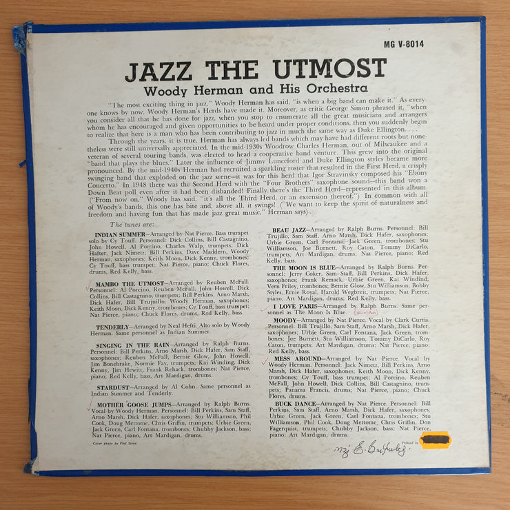 Woody Herman And His Orchestra – Jazz, The Utmost – Vinyl LP Record  (VG+)
