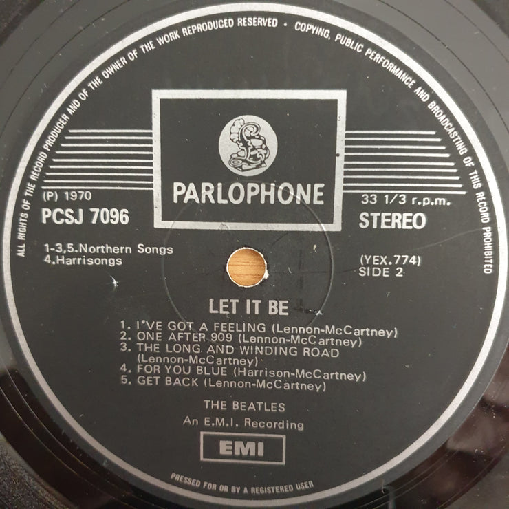 The Beatles ‎– Let It Be (SA) - Vinyl LP Record - Very-Good+ Quality (VG+)