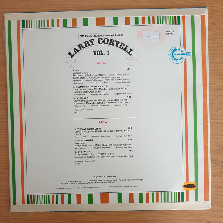 Larry Coryell – The Essential Larry Coryell - Vol.1 – Vinyl LP Record  (VG+)